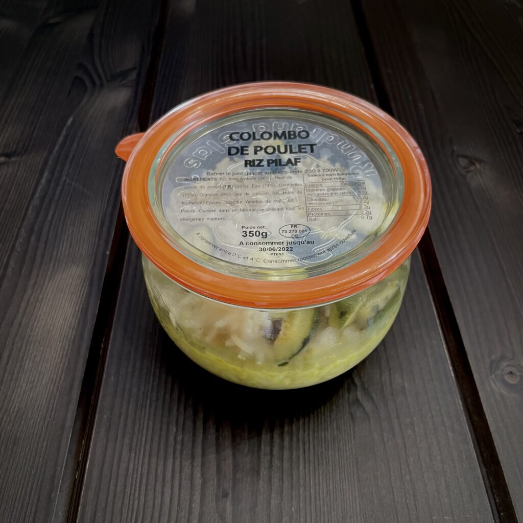 plat cuisiné bocal